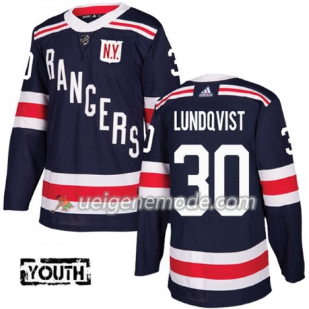 Kinder Eishockey New York Rangers Trikot Henrik Lundqvist 30 Adidas 2017-2018 Navy Blue 2018 Winter Classic Authentic